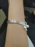 9999足银三环铃铛一步一响叶子三生三世银手镯实心足银轻奢小众设计简约手环情人节礼物 足银23克 54圈口 实拍图