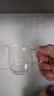 品一恒（PINYIHENG）带把玻璃小茶杯大容量家用透明品杯功夫茶具配件耐热品茗杯平底杯 60造型（四只装）（120ML） 实拍图