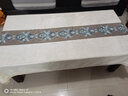 溪秀映像 欧式桌布布艺刺绣长方形小清新茶几布盖布中式餐桌布布艺 地中海蓝色刺绣（底布米色） 茶几布90*150cm 实拍图