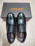 老爷车三接头皮鞋男真皮秋冬加绒商务正装内增高男鞋西装通勤教官男皮鞋 9968黑色系带（内增高款） 41 实拍图