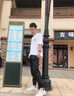皮尔卡丹休闲裤男春夏季薄款大码300斤男士宽松裤子男士运动跑步冰丝长裤 黑色直筒+深灰束脚【常规款】 2XL 实拍图