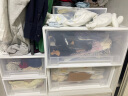 傲家 收纳箱抽屉式收纳柜塑料透明衣服收纳盒大号加厚衣物储物整理箱 53L：深52宽45.5高22.5cm 1只 实拍图