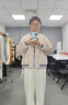 她享休闲外套女春秋百搭棒球服外套气质简约短款夹克上衣 T143U2021 实拍图
