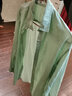 东枫棉麻长袖衬衫男简约纯色小清新休闲外套男时尚舒适透气潮流衬衣男 水绿色 XL （135-150斤） 实拍图