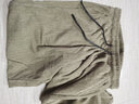 马登工装复古条绒针织卫裤松紧腰抽绳运动裤直筒阔腿长裤子男春 卡其绿 M 实拍图