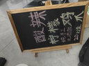 秀艾迪吸磁性桌面立式小黑板摆摊专用广告牌商用吧台支架型店铺用手写展示牌家用磁吸冰箱贴收纳板可挂式 支架式-烤木边框30*45(不吸磁) 实拍图