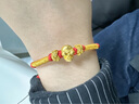 中国黄金（CHINA GOLD）十二生肖黄金手链女转运珠护身符本命年红绳情人节新年礼物送老婆 【巳蛇】十二生肖黄金手链 实拍图