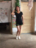 媞曼伽瑜伽服套装女纯绵防震胸垫跑步运动专业普拉提训练健身衣 三件套 绿边短三件套 短袖 文胸 短裤 L码【95—105斤】 实拍图