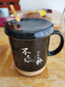 陌上纤虹八一节刻字陶瓷杯纪念杯定制logo伴手礼水杯马克杯瓷杯礼物咖啡杯 赫兹杯灰色（佛系） 杯＋盖＋勺＋垫 实拍图