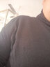 望了型300斤胖子男装纯色高领毛衣针织衫男加肥加大码潮胖子宽松打底衫 黑色 5XL 实拍图