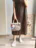 MUJI女式 亚麻水洗 法国袖连衣裙 BCL49C2S 烟熏棕色 M-L 实拍图