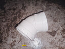 PVC微偏弯头偏置小角度11.25 15 22.5 30度国标排水管配件接头110 50mm  45度 1个 实拍图