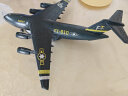 中麦微儿童玩具仿真飞机模型合金回力军事运输战斗机民航客机静态摆件  波音C17运输机 黑色 晒单实拍图