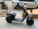 骏杰动感男女士双人酷炫代步带电瓶大哈雷宽胎两轮成人亲子电动滑板车成人 X9锂电池/提出充电/空载40公里 实拍图
