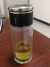 繁简茶水分离杯泡茶杯带过滤茶杯男女双层隔热杯子便携水杯花茶清新可爱网红玻璃杯定制LOGO 【uv烤漆-睿智黑】300ml【带杯刷杯套】 实拍图