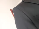马尼亚袋鼠【次日达可选】夏季薄款西服套装男士修身商务正装外套职业西装整 (西服+裤+衬衫+马甲)黑8件套 5XL 【155-175斤】 偏小 实拍图