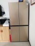 万宝（Wanbao）冰箱十字对开门四门390升家用大容量冷藏冷冻净味保鲜多门冰箱实用 金色BCD-390MC 实拍图