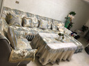 宝跃欧式沙发垫坐垫子贵妃拐角组合美式复古四季通用沙发套盖布防滑 温莎堡/米色 单人后背巾80*75/开口 实拍图