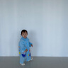 smally儿童雨衣男童女童小学生幼儿园全身防水上学男孩宝宝加厚卡通雨披 浅蓝火箭恐龙 S（建议身高80-95cm） 实拍图