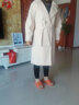 贵兰姿秋冬毛呢大衣女装双面呢收腰中长款2024年新款学生呢子外套女士 米白色 M（105-125斤） 实拍图