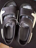AIZUNSHI凉鞋男2025春夏季外穿沙滩鞋男踩屎感拖鞋男休闲运动开车凉拖鞋男 黑白 39 (245mm) （38-39） 实拍图