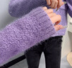 皮尔卡丹（pierre cardin）针织衫女2021年时尚秋冬季新款气质简约韩版针织开衫毛衣外套女 紫色 M（建议85-120斤） 晒单实拍图
