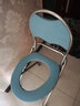 善幸折叠不锈钢坐便椅老人孕妇坐便器蹲厕椅马桶病人通用助便器大便椅 O型灰色靠背-高38cm-坐垫 实拍图