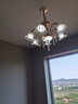 羽良 欧式吊灯客厅灯水晶灯锌合金简欧奢华大气餐厅卧室酒店别墅灯具 6头底托带发光（配三色灯泡） 实拍图