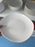 瓷秀源纯白骨瓷盘子简约家用菜盘深盘圆形盘子方盘套装唐山陶瓷餐具 8英寸方深盘10个装 实拍图