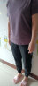 瑜味 瑜伽服女夏季网红韩版显瘦速干衣透气训练跑步健身房运动套装女 暗紫色短袖+长裤 XL（建议118-130斤） 实拍图