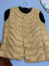 坦博尔轻薄羽绒马甲女中老年开衫内恤背心TD236012 生巧咖 M (165) 实拍图