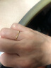 周大福礼物 17916系列小方戒方形戒指22K金彩金镶钻石戒指钻戒CE63534 13号 实拍图