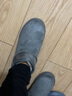 回力（Warrior）雪地靴女鞋子女休闲棉鞋女冬季加绒加厚短靴子保暖面包鞋灰色36 实拍图