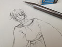慢作a4素描本8k速写本活页学生用专业美术素描纸绘画手绘本空白加厚彩铅纸成人8开水粉水彩本画画本子 侧翻活页款【速写本16K】85张/100g 实拍图
