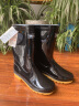 回力雨鞋男士高筒防水雨鞋户外雨靴套鞋 HXL807 黑色中筒 42码 实拍图