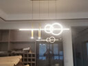 名家艺餐厅灯吊灯轻奢灯具现代简约饭厅餐桌吧台北欧极简长条创意设计感 ZY385-1000三色LED(金) 实拍图