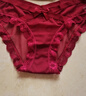 俞兆林日系薄款网纱内裤女低腰棉裆性感交叉蝴蝶结蕾丝透明少女三角裤  NK416 红色1件  均码 （90-120斤） 实拍图