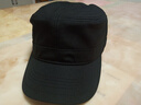 歌希尼尔军帽男春秋帽子男士鸭舌帽平顶帽大头围秋冬休闲帽百搭防晒遮阳帽 黑色封口款(不可调节大小) S 小码56cm 实拍图