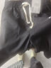 意森顿华夫格重磅短裤男士夏季薄款美式宽松休闲运动裤子潮牌五分中裤 黑色 2XL （建议155-165斤） 实拍图