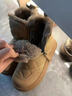 回力洞保暖雪地靴女款2025新款冬季加绒加厚防滑防水雪地棉女冬棉鞋短靴 卡其色 加绒 【偏小半码，建议拍大一码】 38 (240mm) 【运费险】 实拍图