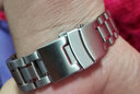 精钢表带代用浪琴名匠表带 罗西尼 依波路 实心不锈钢表链男女蝴蝶扣钢链16 18 20 22 23 双按保险扣款：弧口钢色 20mm 实拍图