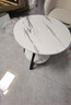立太（LEADTEK） 立太边几小桌子小茶几卧室迷你角几小圆桌欧式小茶几客厅边桌 白大理石纹+黑架50CM 实拍图