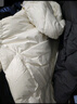 森马（Semir）轻松羽绒|90鸭绒羽绒服女冬季短款宽松花苞连帽甜美三防保暖外套 奶白（白鸭绒）10501 M 实拍图