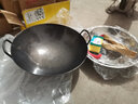 大铁锤 双耳传统无涂层不粘锅舌尖铁锅加厚手工锻打炒锅老式无涂层 40CM适合10人 实拍图