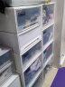 TENMA日本天马收纳箱桌面透明抽屉收纳盒组合抽屉式收纳柜储物整理箱柜 45正方D米白(45*45*30cm) 国产 实拍图
