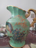 蒂拉美式陶瓷花瓶花艺套装摆件家居装饰仿真花假花工艺品家居摆件摆设 绿底孔雀花瓶不带花 实拍图