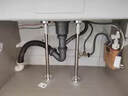 伯惠达台下盆支架厨房水槽支架台盆伸缩杆洗手盆托架支撑杆台面固定支架 银色【35-50cm】1根装 实拍图