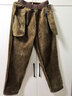 友家坊灯芯绒裤子女妈妈春秋款灯芯绒女裤松紧高腰直筒休闲裤老年条绒裤 咖啡色加绒款 XL 建议体重90-115斤 实拍图