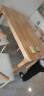 锦巢 餐桌实木餐桌椅组合北欧日式小户型饭桌现代简约长方形餐桌子橡胶木餐厅家具SCMY-2310 原木色（牛角椅） 一桌4椅(1.3米) 实拍图