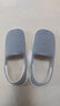 美瑞家四季家居拖鞋亚麻底布鞋月子鞋棉拖鞋男女室内薄款厚底棉鞋吸汗 蓝灰 42-43 (适合40-41码脚) 实拍图